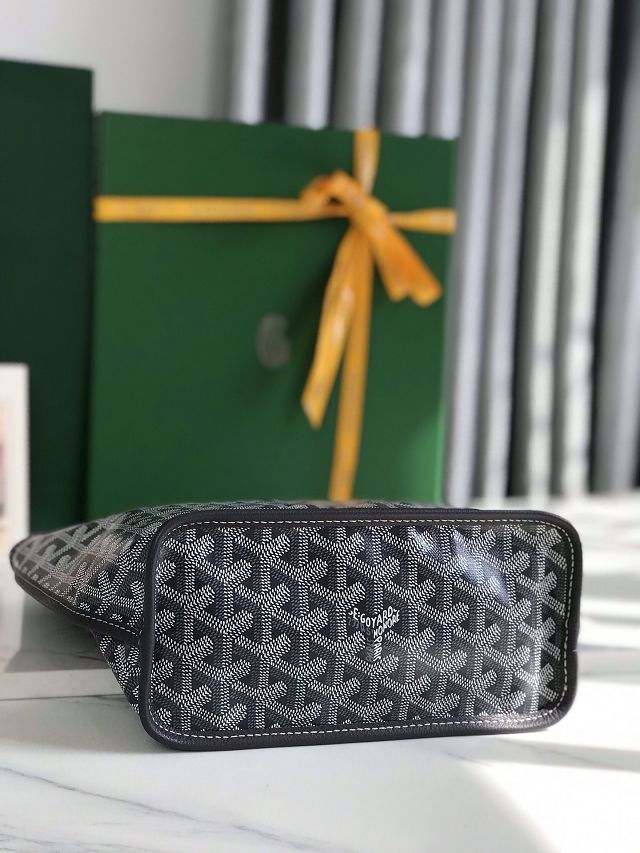 Goyard original calfskin&canvas reversible anjou mini bag GY0086-2 grey