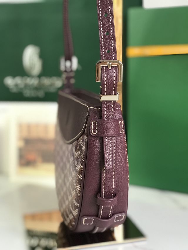 Goyard original canvas hirondelle bag GY0119 burgundy