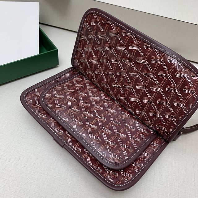 Goyard original canvas plumet pouch GY0010 burgundy