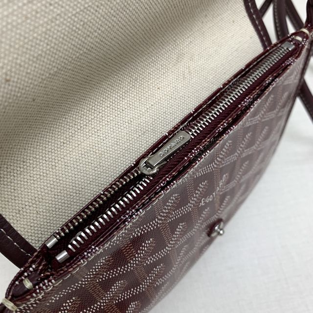 Goyard original canvas plumet pouch GY0010 burgundy