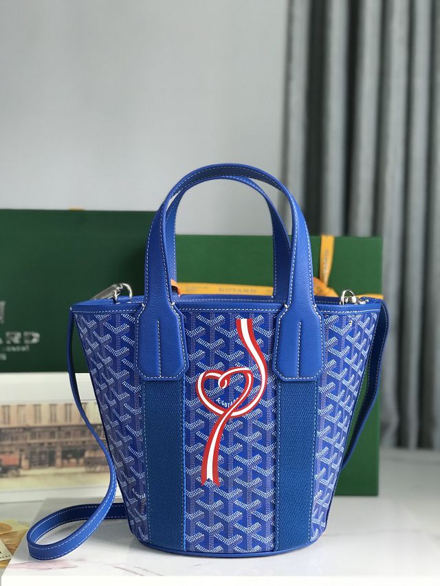 Goyard original canvas belharra small tote bag GY0115-2 blue