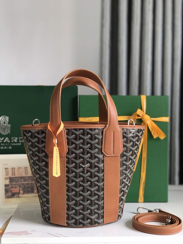 Goyard original canvas belharra small tote bag GY0115-2 brown