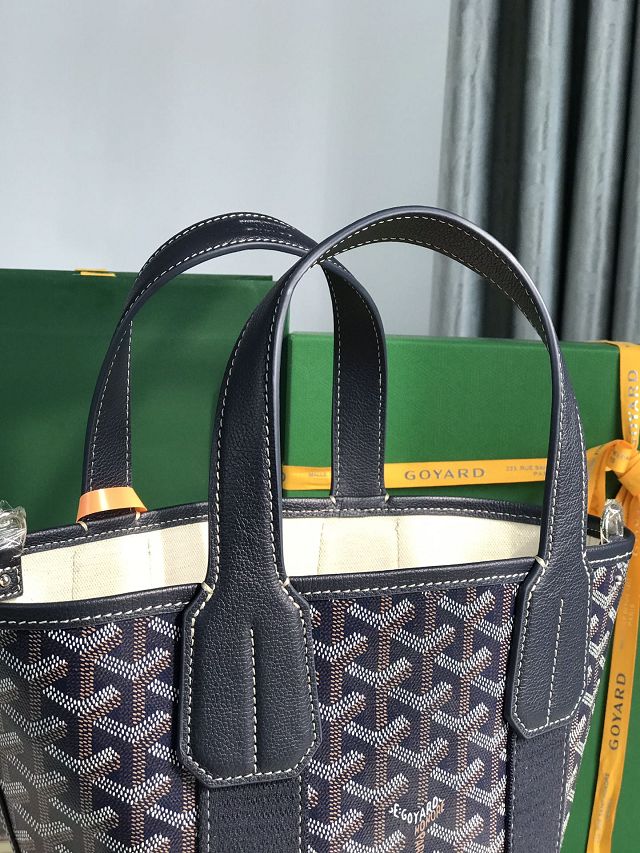 Goyard original canvas belharra small tote bag GY0115-2 navy blue