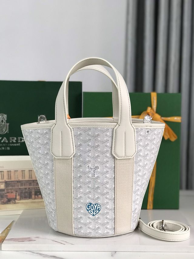 Goyard original canvas belharra small tote bag GY0115-2 white