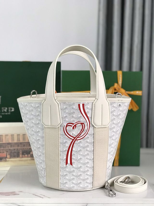 Goyard original canvas belharra small tote bag GY0115-2 white