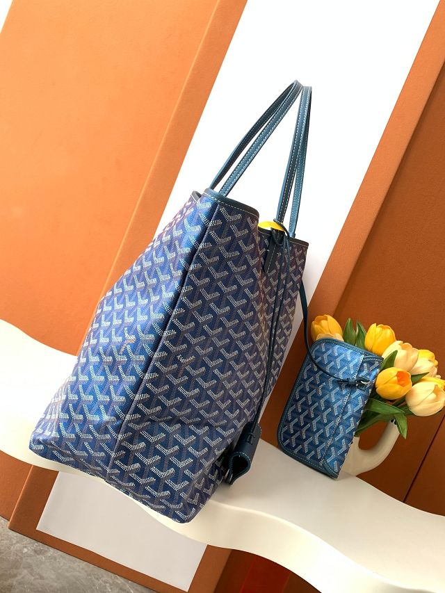 Goyard original canvas saint louis GM bag GY0083 pearly blue