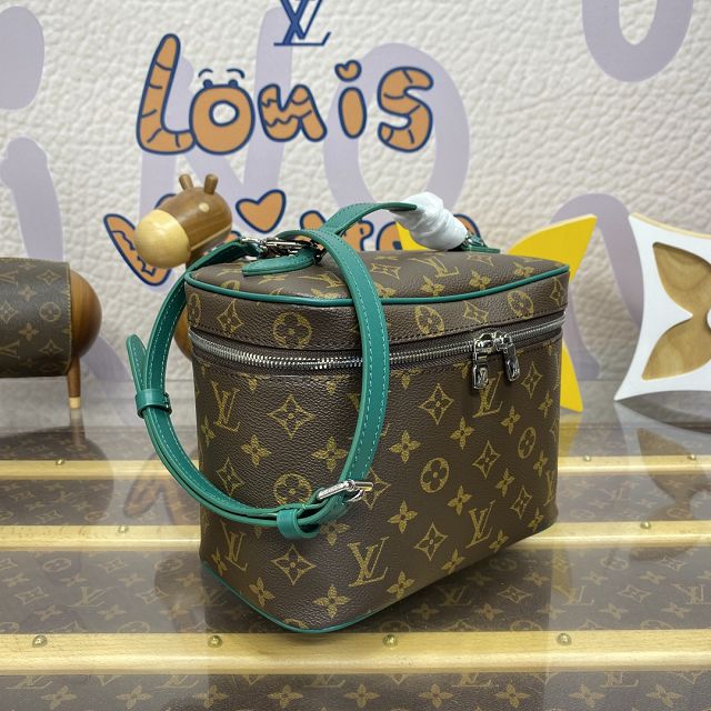 Louis vuitton original monogram nice BB cosmetic case M12668 green