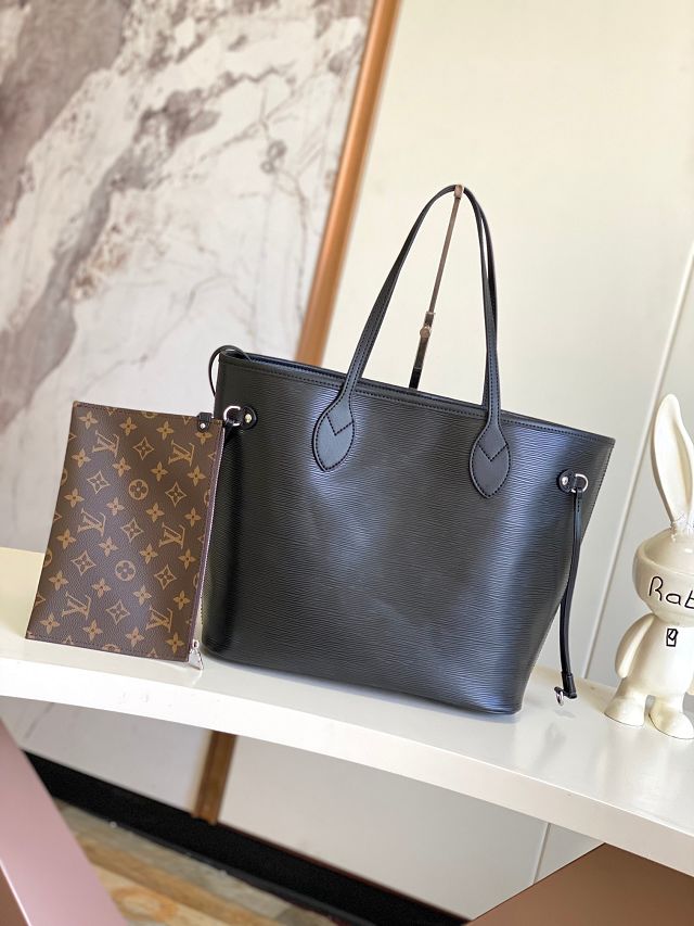 Louis vuitton original epi leather neverfull mm M11930 black