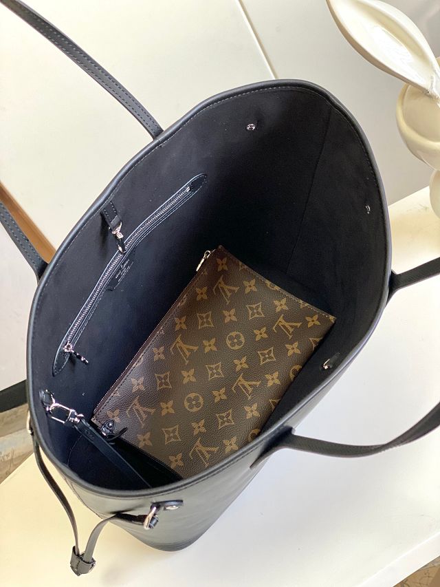 Louis vuitton original epi leather neverfull mm M11930 black