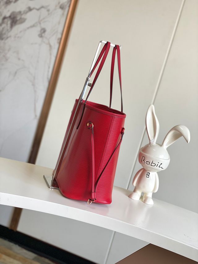 Louis vuitton original epi leather neverfull mm M12755 red