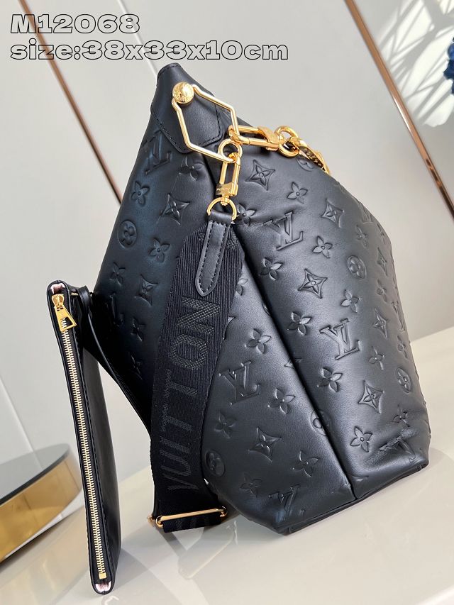 Louis vuitton original monogram calfskin coussin hobo MM M12068 black