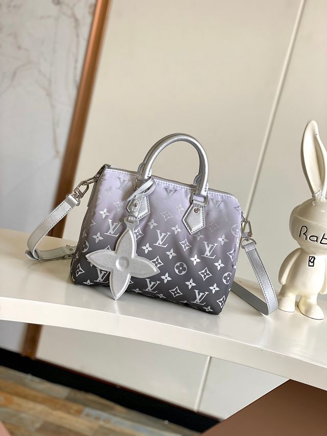 Louis vuitton original monogram nylon speedy 25 M11848 gradient silver