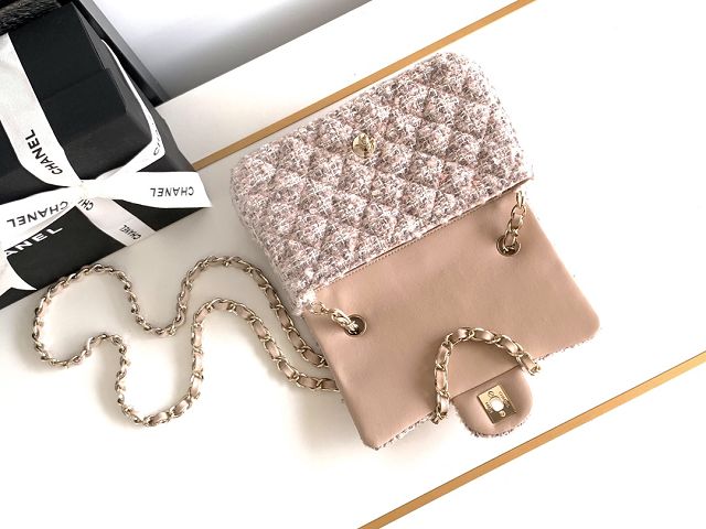 CC original tweed mini flap bag A69900 beige