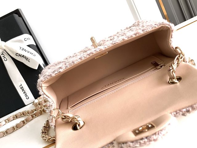 CC original tweed mini flap bag A69900 beige