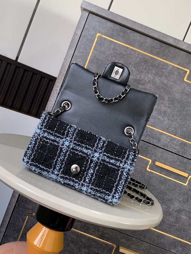 CC original tweed mini flap bag A69900 black