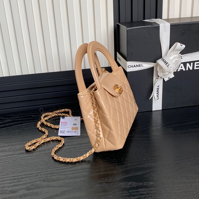 CC original calfskin mini shopping bag AS4416 apricot