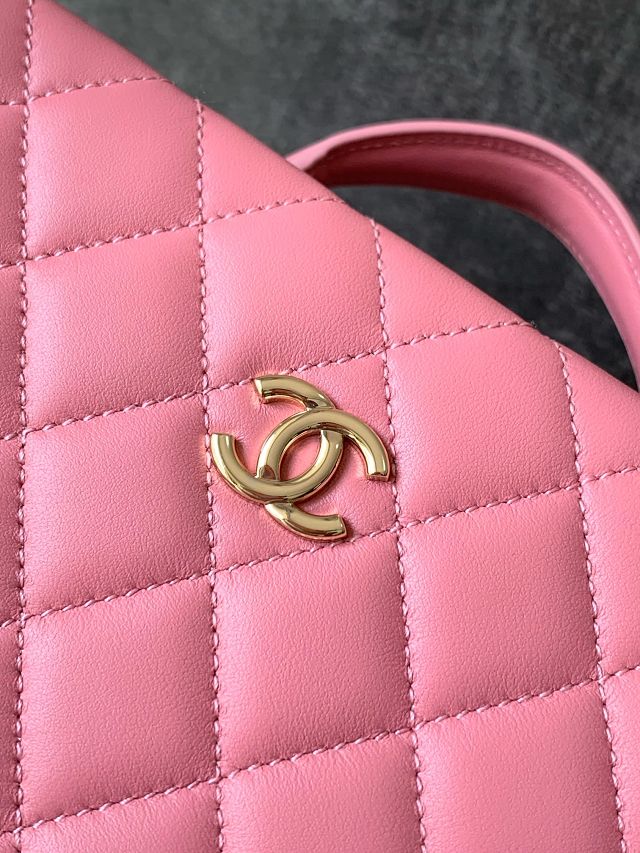 CC original lambskin box bag AS5168 pink