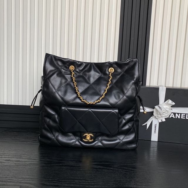 CC original lambskin shopping bag AS5315 black