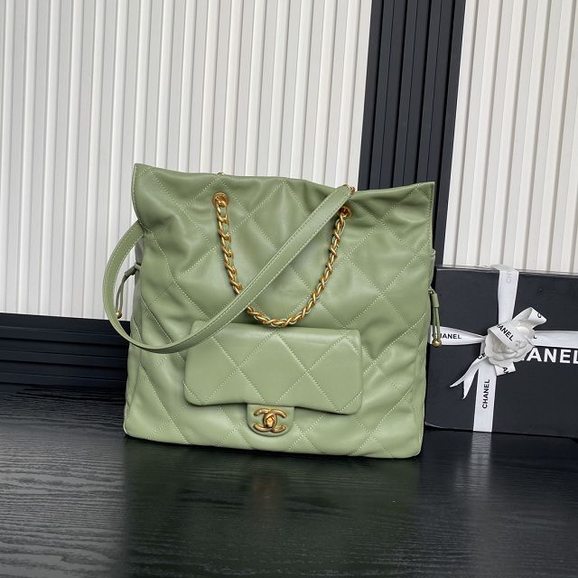 CC original lambskin shopping bag AS5315 green