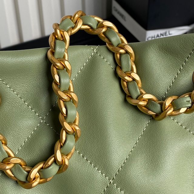 CC original lambskin shopping bag AS5315 green