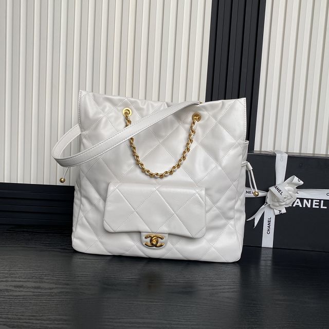 CC original lambskin shopping bag AS5315 white