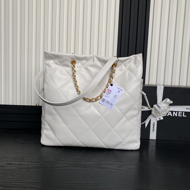 CC original lambskin shopping bag AS5315 white