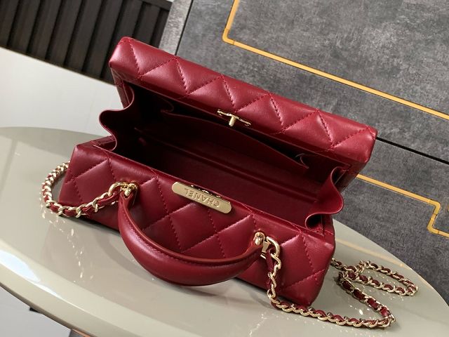 CC original lambskin small box bag AS5167 bordeaux