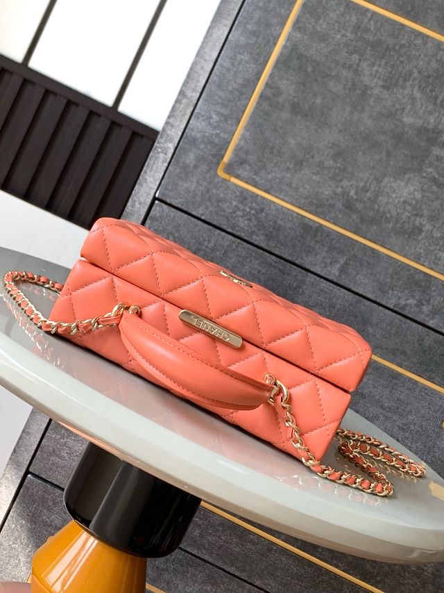 CC original lambskin small box bag AS5167 orange