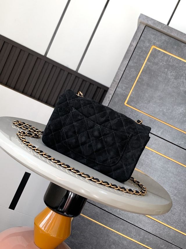 CC original suede calfskin mini flap bag A69900 black