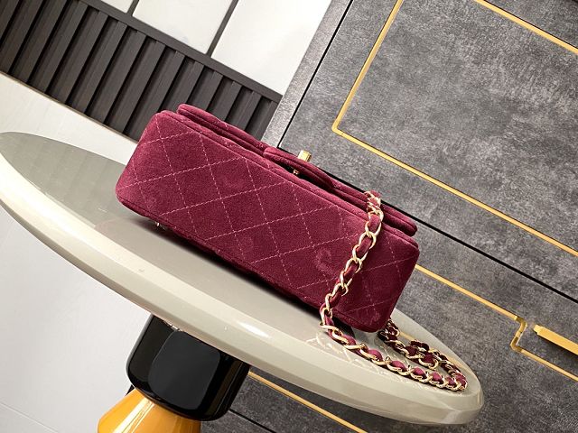 CC original suede calfskin mini flap bag A69900 bordeaux