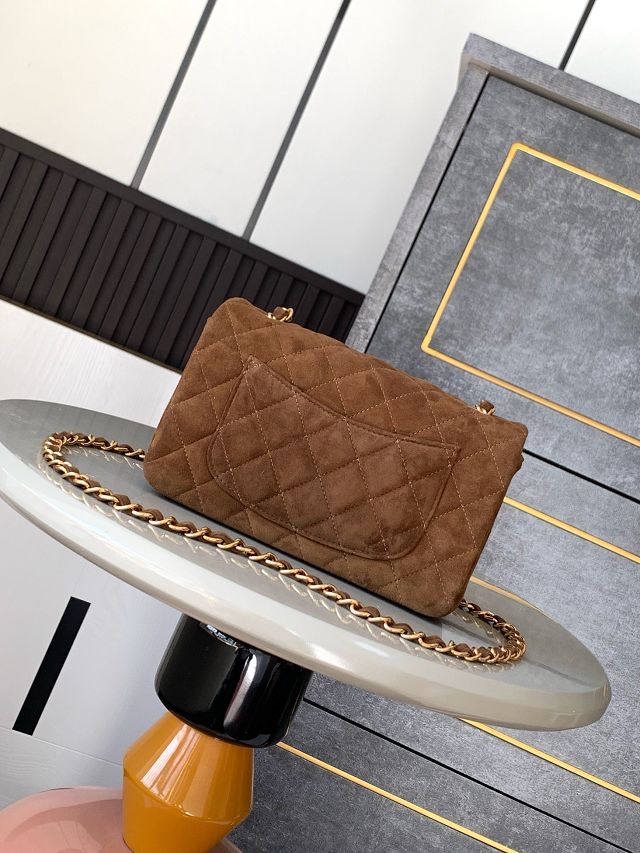 CC original suede calfskin mini flap bag A69900 brown