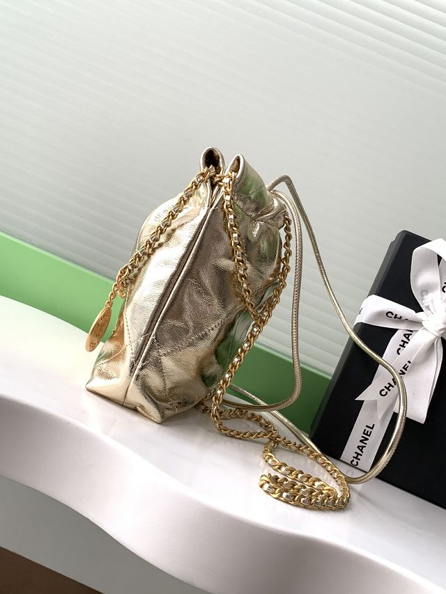 CC original calfskin 22 mini handbag AS3980 gold