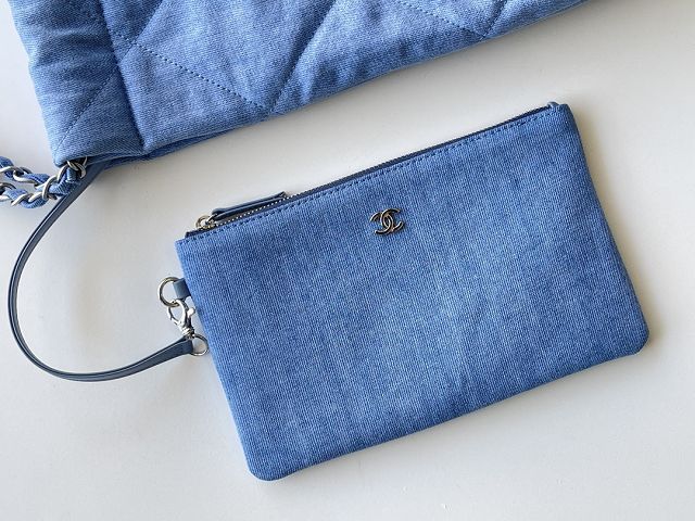 CC original denim 22 medium handbag AS3261 blue