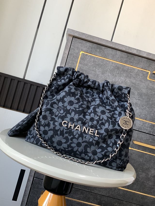 CC original denim 22 small handbag AS3260 black