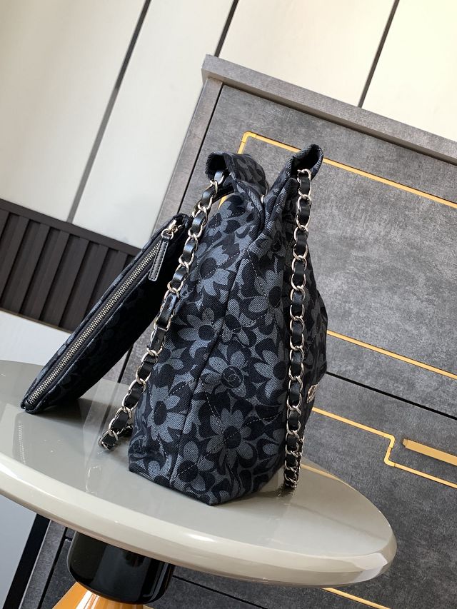 CC original denim 22 small handbag AS3260 black