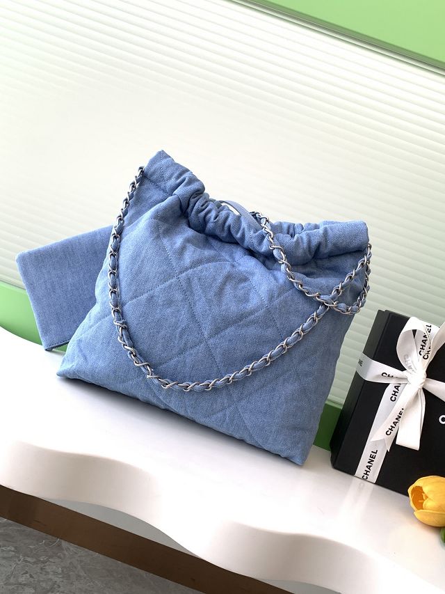 CC original denim 22 small handbag AS3260 blue