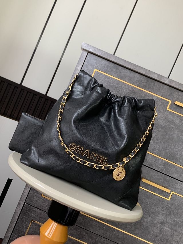 CC original grained calfskin 22 medium handbag AS3261 black