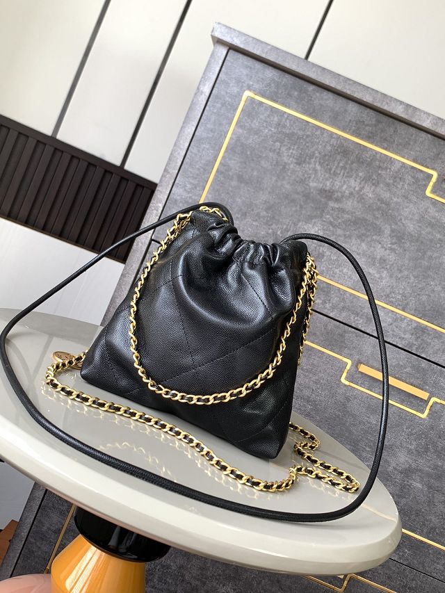 CC original grained calfskin 22 mini handbag AS3980 black