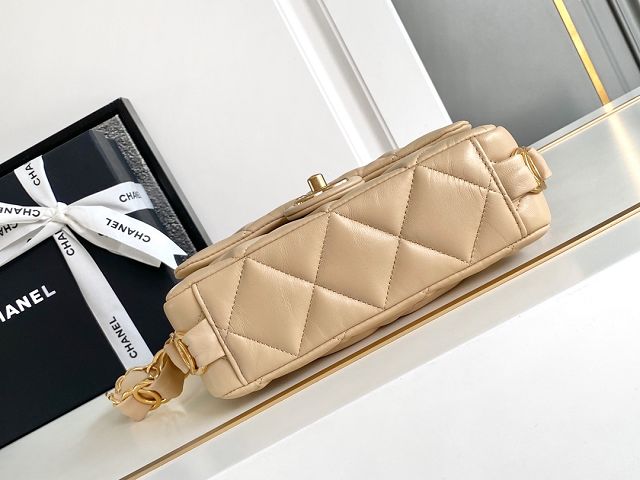 CC original lambskin mini flap bag AS5175 beige