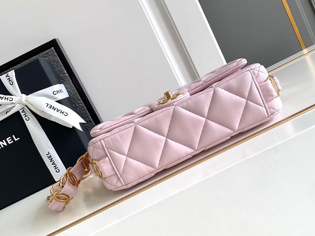 CC original lambskin small flap bag AS5174 pink