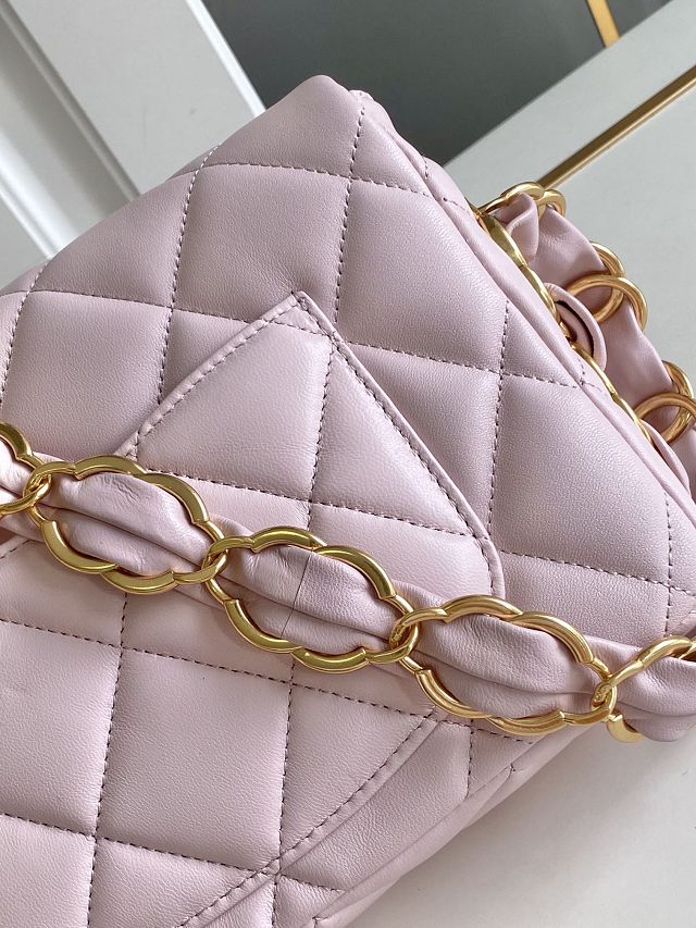 CC original lambskin small flap bag AS5174 pink