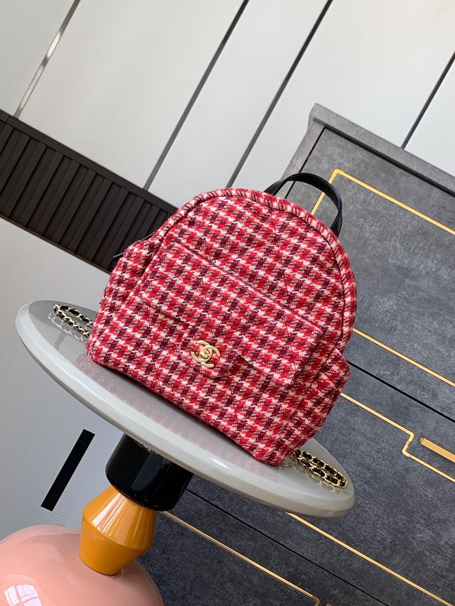 CC original tweed backpack AS2091 red