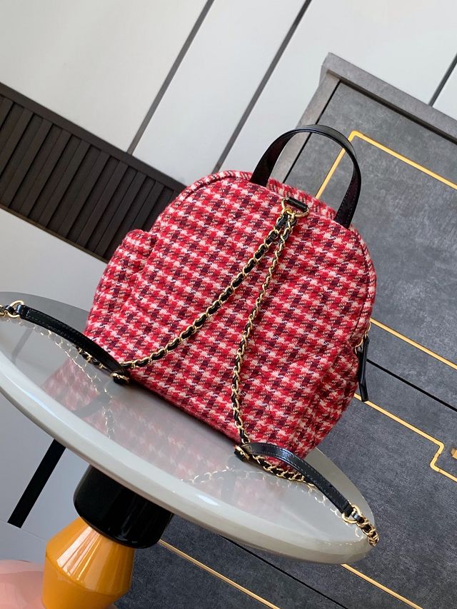 CC original tweed backpack AS2091 red