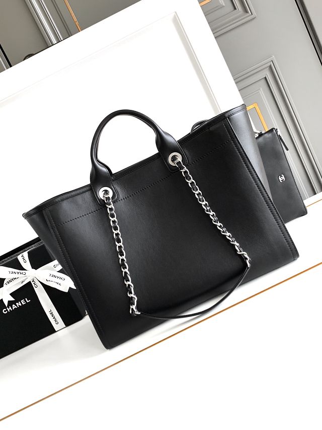 CC original calfskin large shopping bag A66941 black