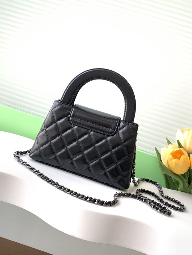 CC original calfskin mini shopping bag AS4416 allblack