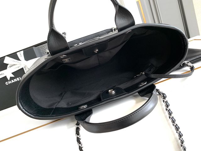 CC original calfskin small shopping bag AS3257 black