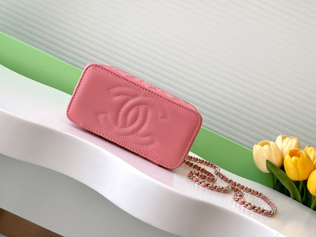 CC original grained calfskin vanity case AP4404 pink