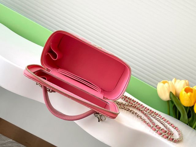 CC original grained calfskin vanity case AP4404 pink