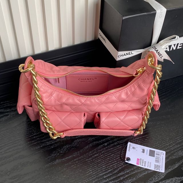 CC original lambskin large hobo bag AS5339 pink