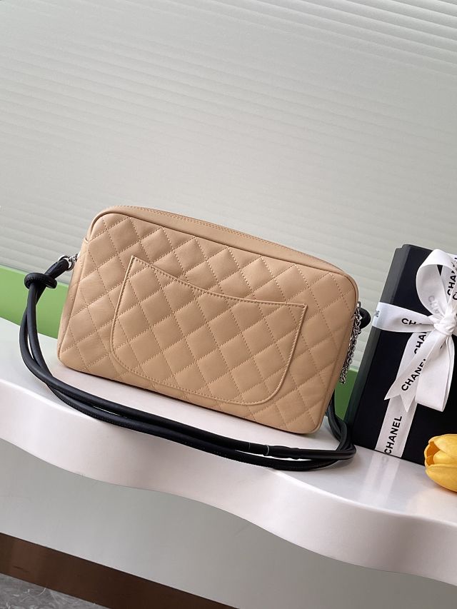 CC original lambskin camera bag AS6326 apricot